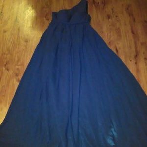 Size 10 Navy One-Shoulder Bridesmaid Dress